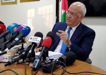 Erekat: Israel seized 95% of the Jordan Valley