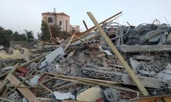 The occupation demolishes 3 under construction houses