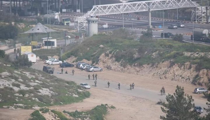 The occupation left behind a Palestinian worker on the road