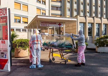 The lowest daily death toll from corona is recorded in Italy