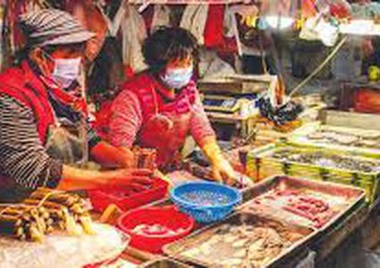 The largest live animal market in Wuhan reopened