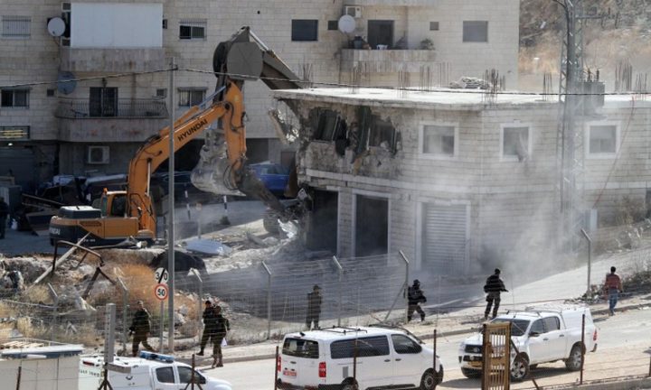 Israeli occupation demolishes Palestinian structures in Jerusalem