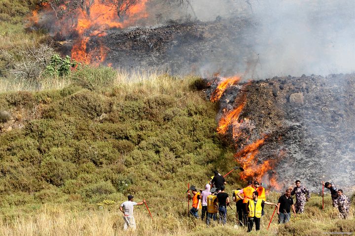 Israeli settlers set fire to Palestinian fields near Nablus
