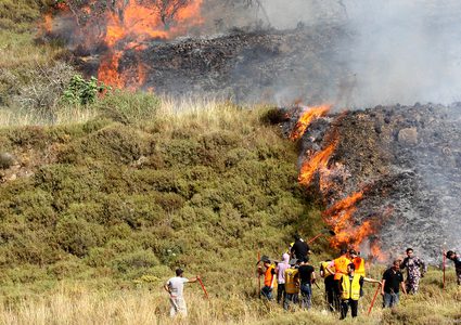 Israeli settlers set fire to Palestinian fields near Nablus