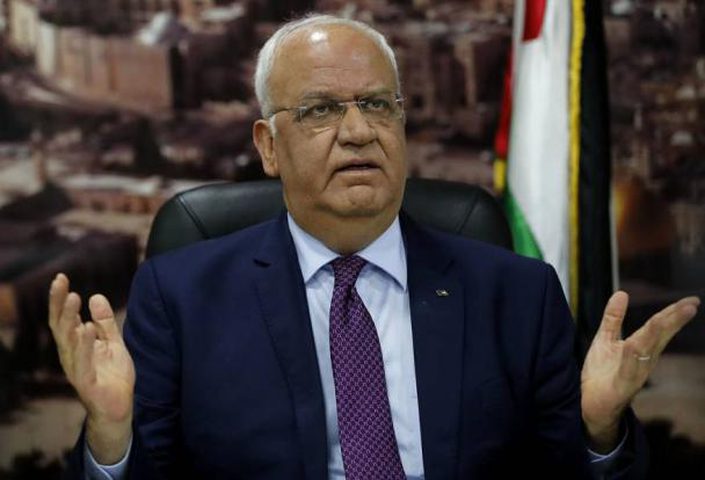 Erekat:We will not sit at the negotiating table where the Annexation plan or Trump's plan is proposed