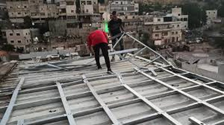 The occupation municipality forced a Palestinian to demolish his house personally