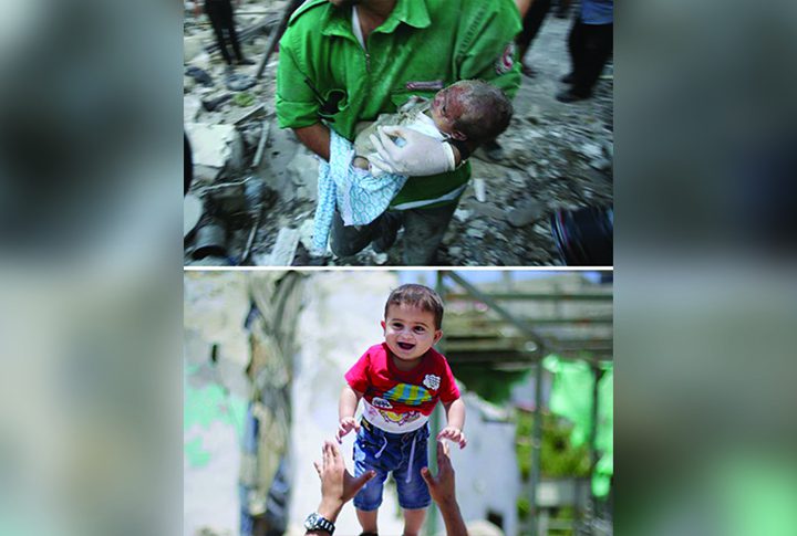 Before and After: Victims of the Israeli occupation attacks on Gaza Strip.
Credit to: Belal Khaled
