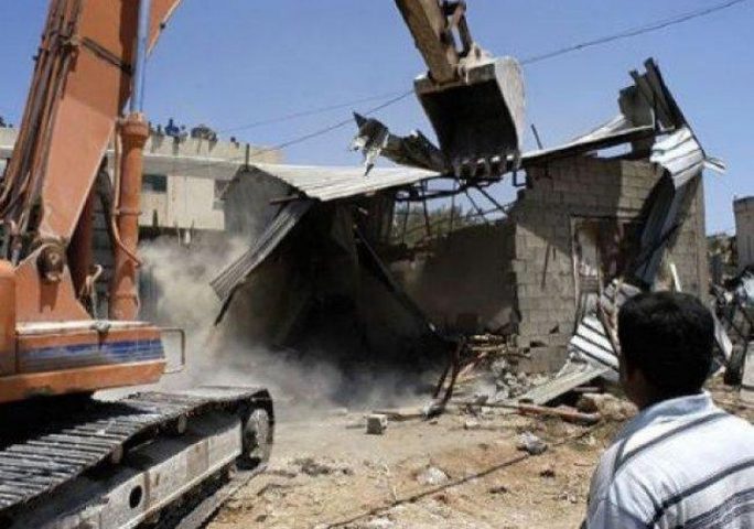 Israel occupation demolishes two families structures east of Hebron