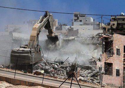Ramallah: Occupation forces demolish a home in Beit Sira