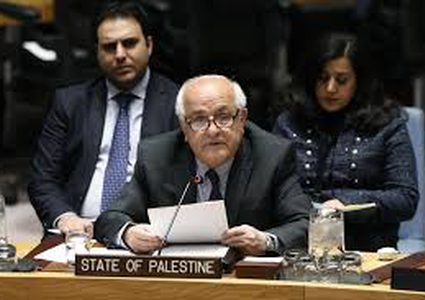 Palestine's UN envoy :consultations on holding a peace conference