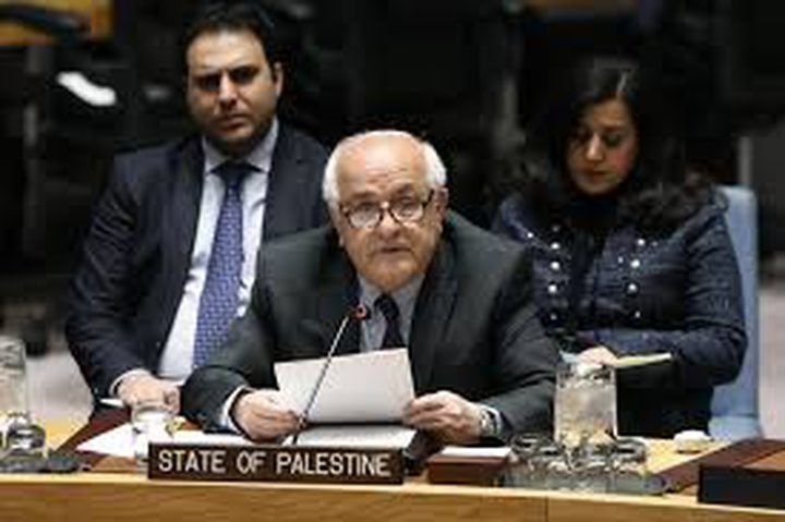 Palestine's UN envoy :consultations on holding a peace conference