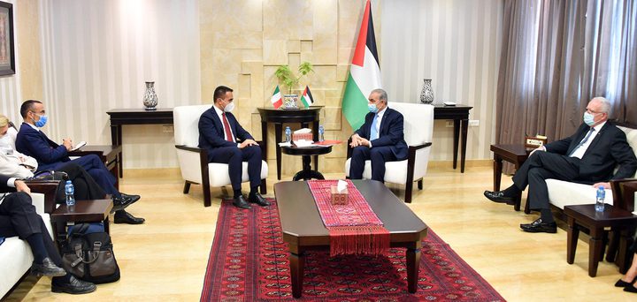 Premier meets the Italian Premier and calls Italy to recognize State of Palestine