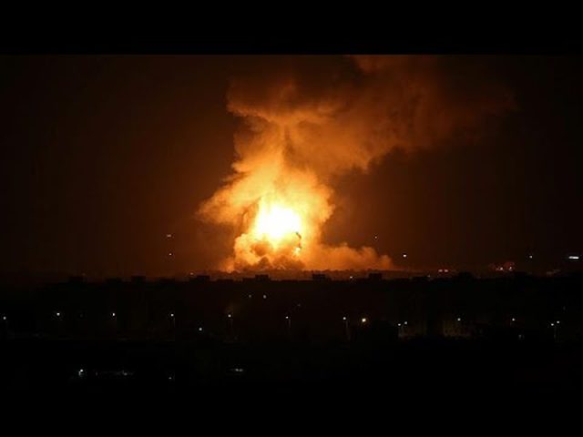 Israeli occupation warplanes bombed several places in the Gaza Strip