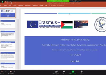 An-Najah Organizes a Workshop on Scientific Research Policies in Palestinian Higher Education Institutions