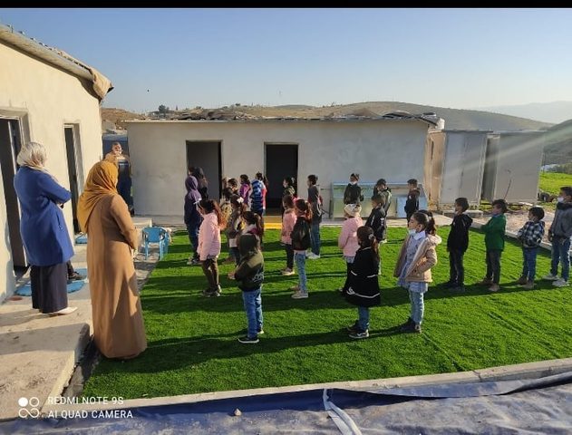 Israeli occupation decides to demolish a Palestinian children's school and two service rooms area in the northern Jordan Valley