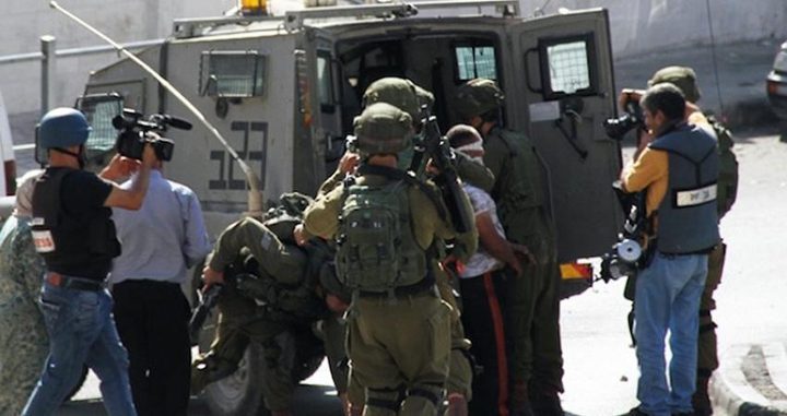 Raiding and arresting camping in West Bank towns.