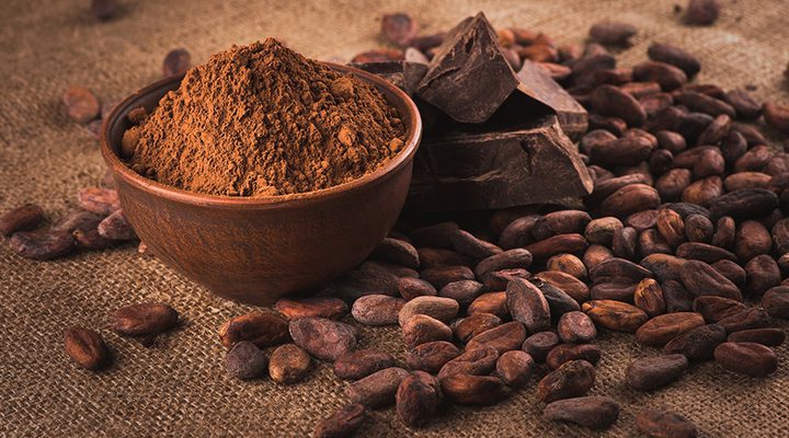 What is the effect of cocoa on visual acuity?