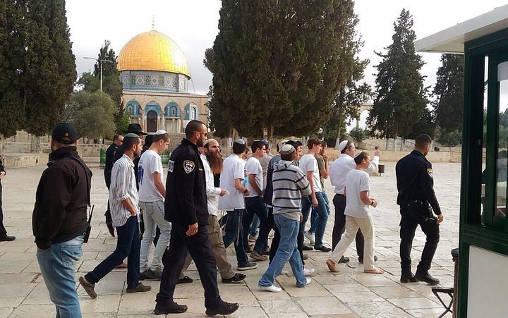 Dozens of settlers storm Al-Aqsa mosque in Jerusalem.